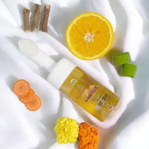 Orange And Marigold Mild Foaming Face Cleanser With Silicon Brush-100ml